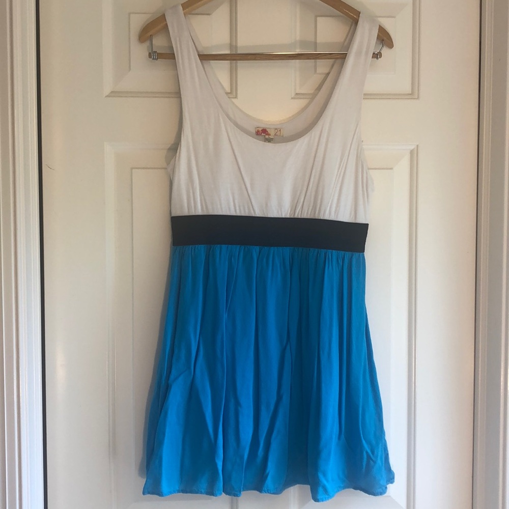 Blue and White Dress